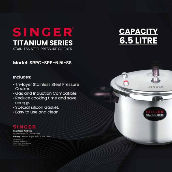 SINGER Pressure Cooker 6.5L SPE 6.5I SS