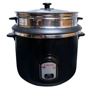 SINGER Rice Cooker 2.8L-SRCDB2800DELUX-BLK (Double Pot)