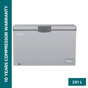 SINGER Chest Freezer | 251 Ltr | 251-GL-GY | Grey